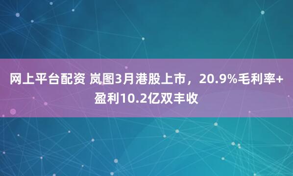 网上平台配资 岚图3月港股上市，20.9%毛利率+盈利10.2亿双丰收