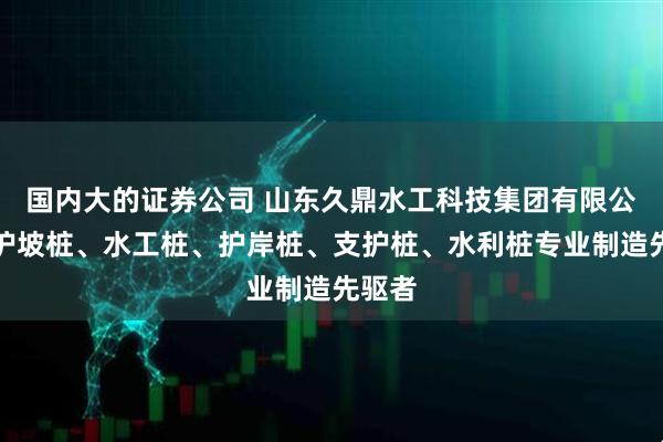 国内大的证券公司 山东久鼎水工科技集团有限公司：护坡桩、水工桩、护岸桩、支护桩、水利桩专业制造先驱者