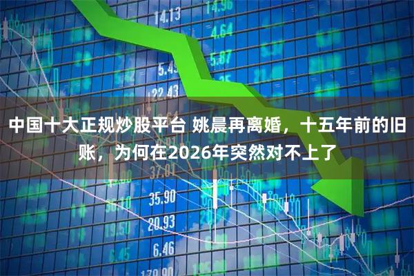 中国十大正规炒股平台 姚晨再离婚,十五年前的旧账,为何在2026年突然对不上了